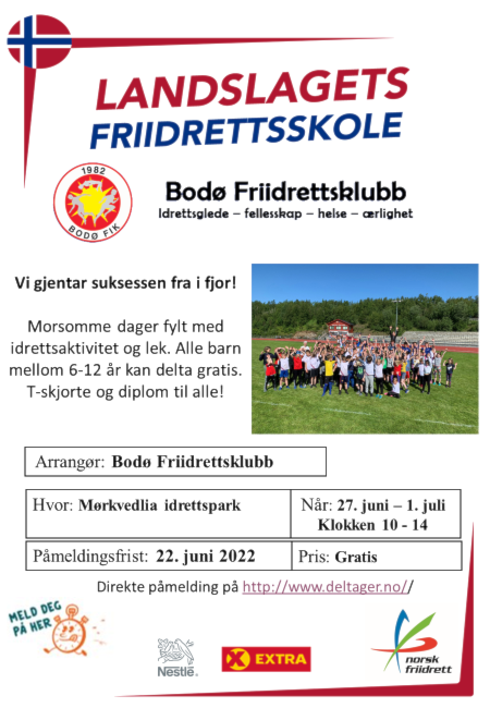 Fortsatt plasser på friidrettskolen